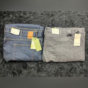 Goodfellow & CO Men’s Big & Tall Straight/ Straight 50x30 Gray & Blue Jeans New